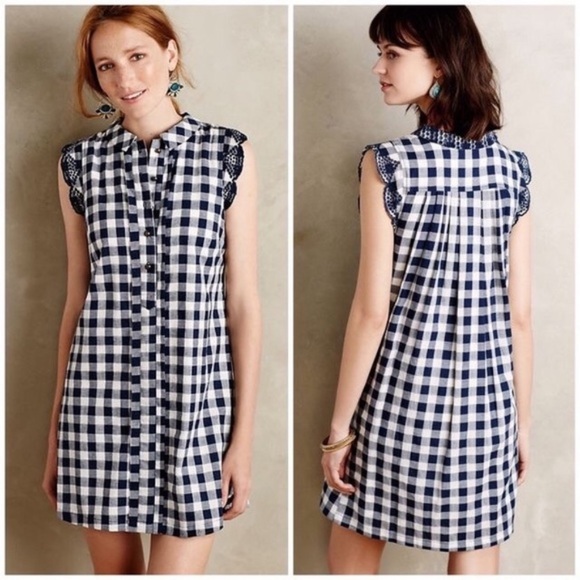 Anthropologie Dresses & Skirts - Anthro Dear Creatures Gingham Shirt Dress